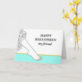 ハッピーハローウィンマイフレンドからコーンオン足 カード (黄色い花)