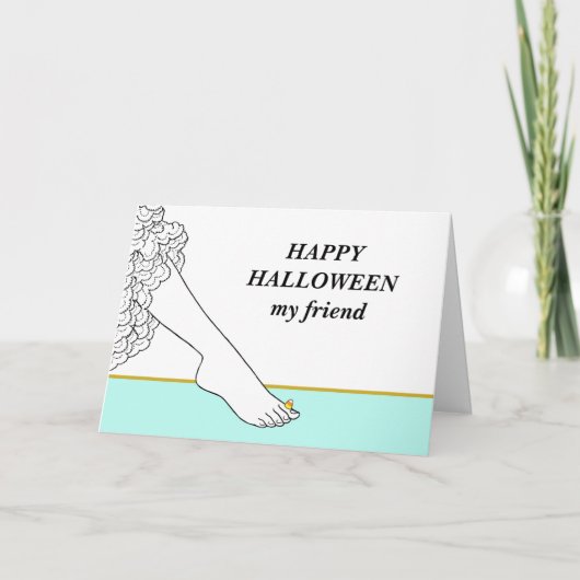 ハッピーハローウィンマイフレンドからコーンオン足 カード (正面)