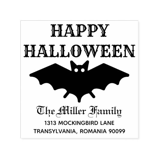 ハッピーハローウィンマンションホラー差出人住所 セルフインキングスタンプ (デザイン)