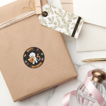 ハッピーハローウィンミイラ歩くカボチャのシール