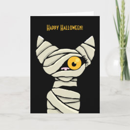 ハッピーハローウィンミイラ猫 カード