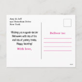 ハッピーハローウィンムミピンクホリデイ シーズンポストカード (裏面)