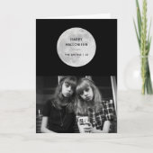 ハッピーハローウィンムーンこうもりズブラック&ホワイトカスタム シーズンカード (正面)