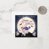 ハッピーハローウィンムーンアンドバラ休日 ノートカード (正面/裏面インサイチュ)