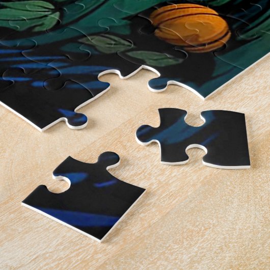 ハッピーハローウィンムーンライトハ幽霊のよく出るウス ジグソーパズル (側面)