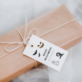 ハッピーハローウィンメッセージカード不気味ハロウィーンラベル ギフトタグ