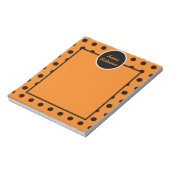 ハッピーハローウィンメモ帳（オレンジと黒） ノートパッド (回転)