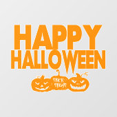 ハッピーハローウィンモダンカボチャ ウィンドウサイン (シート)