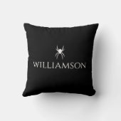 ハッピーハローウィンモダンスパイダー白黒 クッション (裏面)