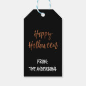 ハッピーハローウィンモダンハロウィーンギフトラベル ギフトタグ (正面)