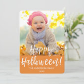 ハッピーハローウィンモダンハロウィーンフォトカード カード (スタンド正面)