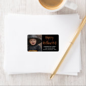 ハッピーハローウィンモダンハロウィーン写真ラベル ラベル (インサイチュ)