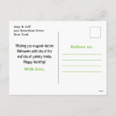 ハッピーハローウィンモンスターズグリーン シーズンポストカード (裏面)