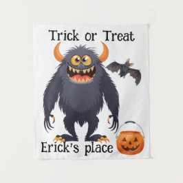 ハッピーハローウィンモンスタートリックまたはトリート タペストリー