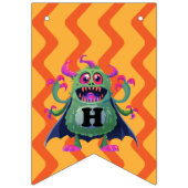 ハッピーハローウィンモンスタートリックまたはトリート バンティングフラッグ (第1の旗)