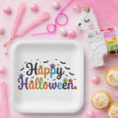 ハッピーハローウィンモンスター ペーパープレート (パーティー)