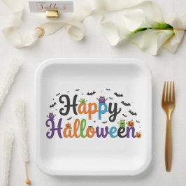ハッピーハローウィンモンスター ペーパープレート