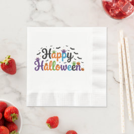 ハッピーハローウィンモンスター 縁ありランチョンナプキン