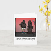 ハッピーハローウィンユーモアあいさつカード カード (黄色い花)