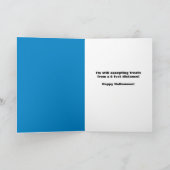 ハッピーハローウィンヨークシャーテリアインコロナウイルス顔マスク シーズンカード (内部)