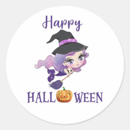 ハッピーハローウィンラウンドステッカーMermaidステッカー ラウンドシール