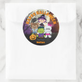 ハッピーハローウィンラウンドラベ子供へル ラウンドシール (バッグ)