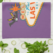 ハッピーハローウィンラスベガススタイル キッチンタオル (折り畳み)