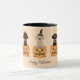 ハッピーハローウィンラブラドールレトリエバードッグズパンプキン マグカップ