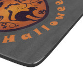 ハッピーハローウィンランタンブラックキャットスパイダーとこうもり カッティングボード (角)