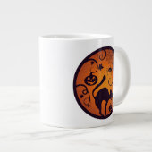 ハッピーハローウィンランタンブラックキャットスパイダーとこうもり ジャンボコーヒーマグカップ (正面右)