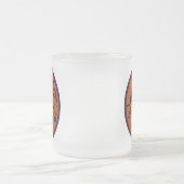 ハッピーハローウィンランタンブラックキャットスパイダーとこうもり フロストグラスマグカップ (中央)