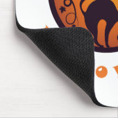 ハッピーハローウィンランタンブラックキャットスパイダーとこうもり マウスパッド (コーナー)