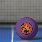 ハッピーハローウィンランタンブラックキャットスパイダーとこうもり 卓球ボール (ネット)