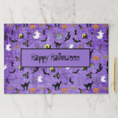ハッピーハローウィンランダムな象徴的なパターン紫 ペーパーパッド (インサイチュ)