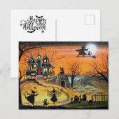 ハッピーハローウィンランドスケープホリデーポストカード シーズンポストカード (正面/裏面)