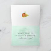 ハッピーハローウィンリトルカボチャ名前をカスタムする カード (内部)