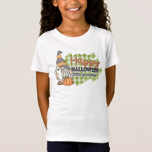 ハッピーハローウィンリトルグノミーハロウィーン格言 Tシャツ (正面)