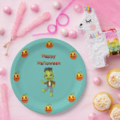 ハッピーハローウィンリトルフランケンシュタイン ペーパープレート (パーティー)