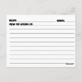 ハッピーハローウィンレシピカード ポストカード (裏面)