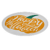 ハッピーハローウィンレタリングオン彫りカボチャ カッティングボード (角)