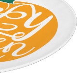 ハッピーハローウィンレタリングオン彫りカボチャ カッティングボード (角)