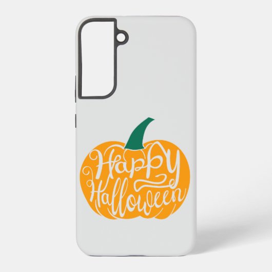 ハッピーハローウィンレタリングオン彫りカボチャ SAMSUNG GALAXYケース (裏面)