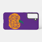 ハッピーハローウィンレタリングオン彫りカボチャ SAMSUNG GALAXYケース (裏面横)