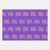 ハッピーハローウィンレタリング紫 ラッピングペーパーシート (正面3)