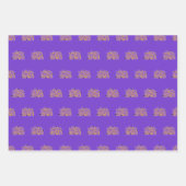 ハッピーハローウィンレタリング紫 ラッピングペーパーシート (正面2)