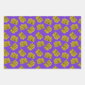 ハッピーハローウィンレタリング紫 ラッピングペーパーシート (正面2)