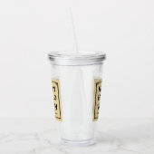 ハッピーハローウィンレトロラベルスタイル アクリルタンブラー (左)