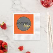 ハッピーハローウィンロゴテンプレート事業マーケティング 縁ありカクテルナプキン (インサイチュ)