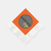 ハッピーハローウィンロゴテンプレート事業マーケティング 縁ありカクテルナプキン (角)