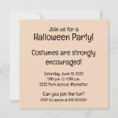 ハッピーハローウィンロットワイラードッグハロウィーンのカボチャのちょうちん 招待状 (裏面)